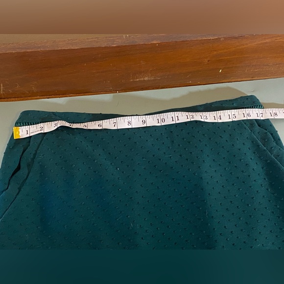 Dark green, elastic waist skirt. Mid Thigh XL - Picture 5 of 5